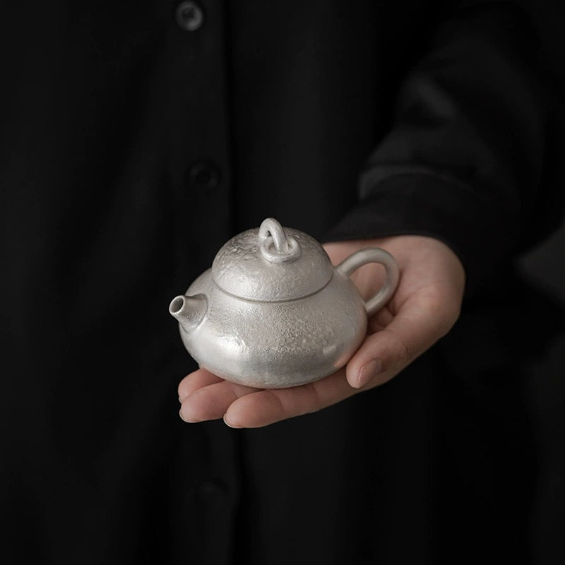 Chinese traditional handmade gilt silver teapot