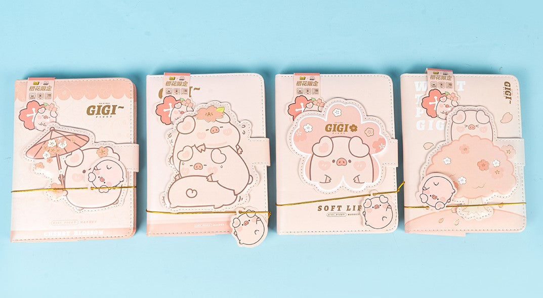 Quaderno con fibbia A5- GIGI PIG