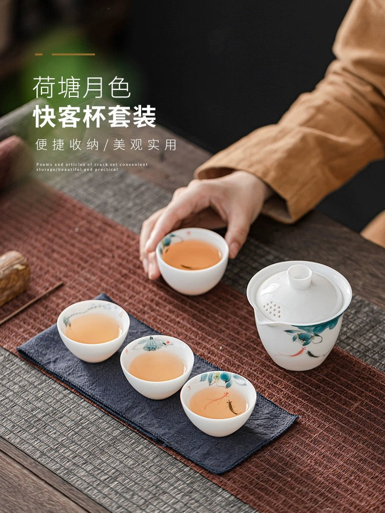 Portable china tea set