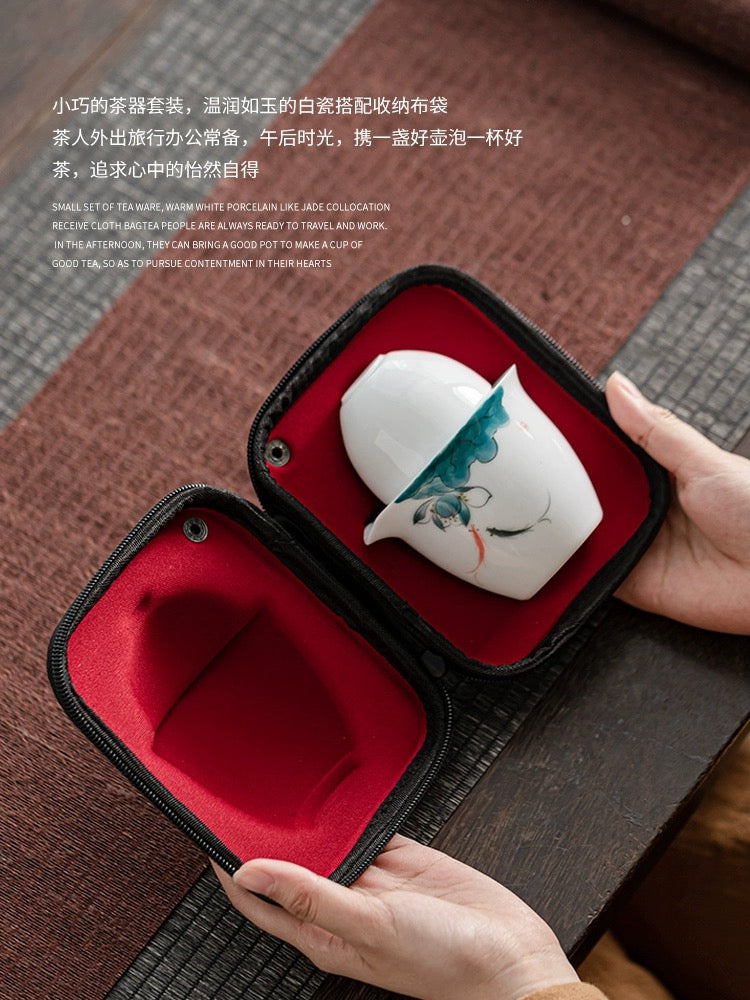 Portable china tea set