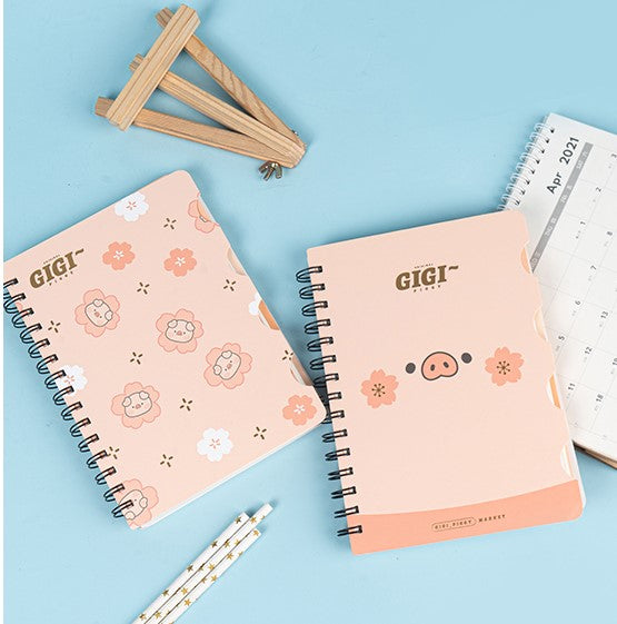 Spiral Notebook A5- GIGI PIG