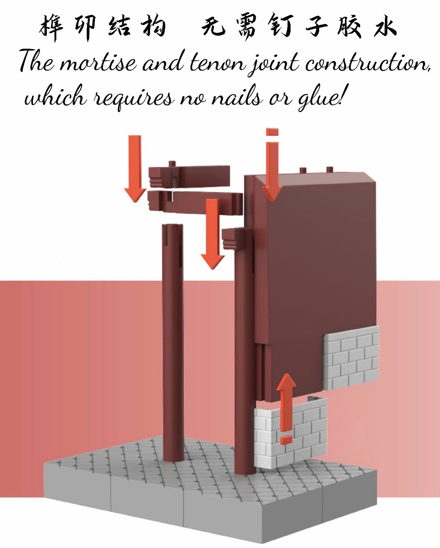 Mortise and tenon assembly toys——Sifang Pavilion